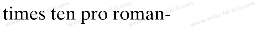 times ten pro roman字体转换